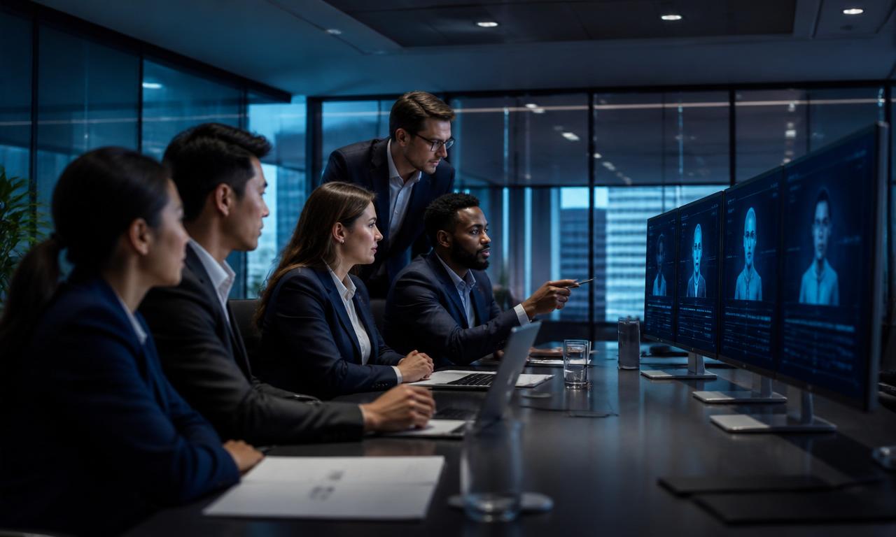 Enterprise research team reviewing AI training participant profiles
